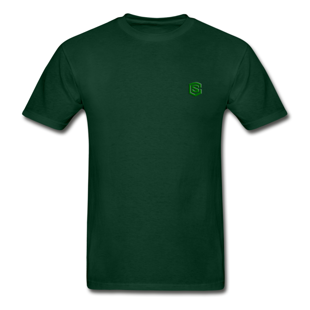 Hanes Adult Tagless T-Shirt WITH GREEN LOGO - forest green