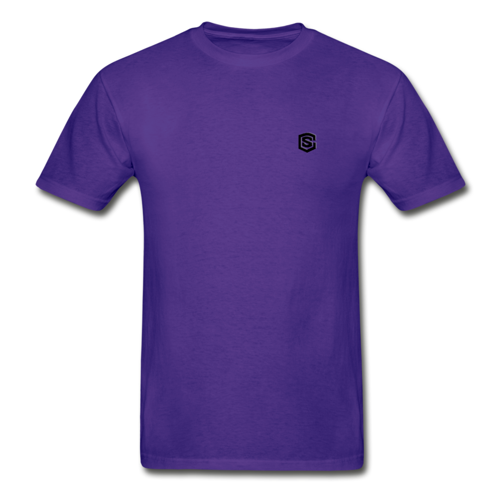 Hanes Adult Tagless T-Shirt WITH BLACK  LOGO - purple