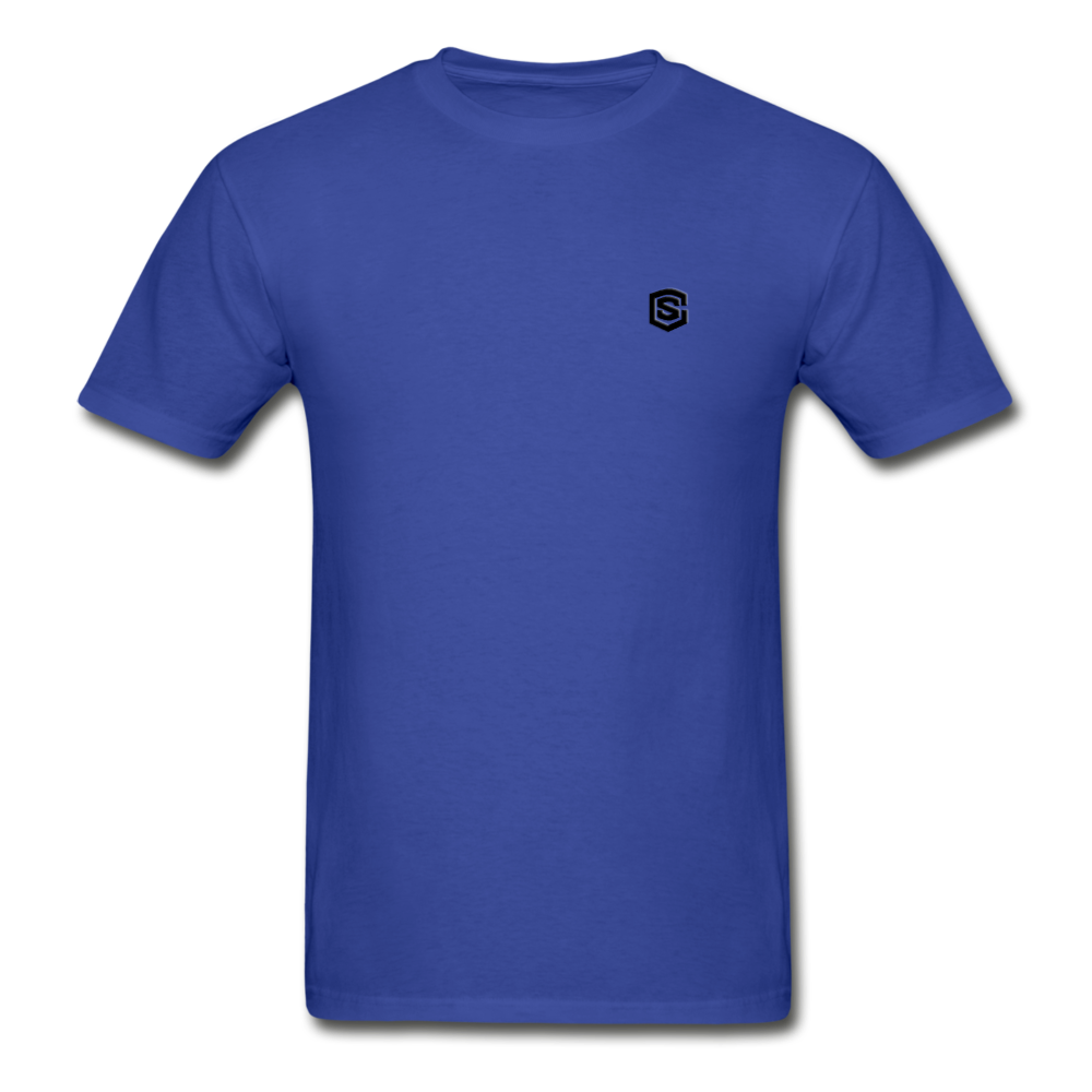 Hanes Adult Tagless T-Shirt WITH BLACK  LOGO - royal blue