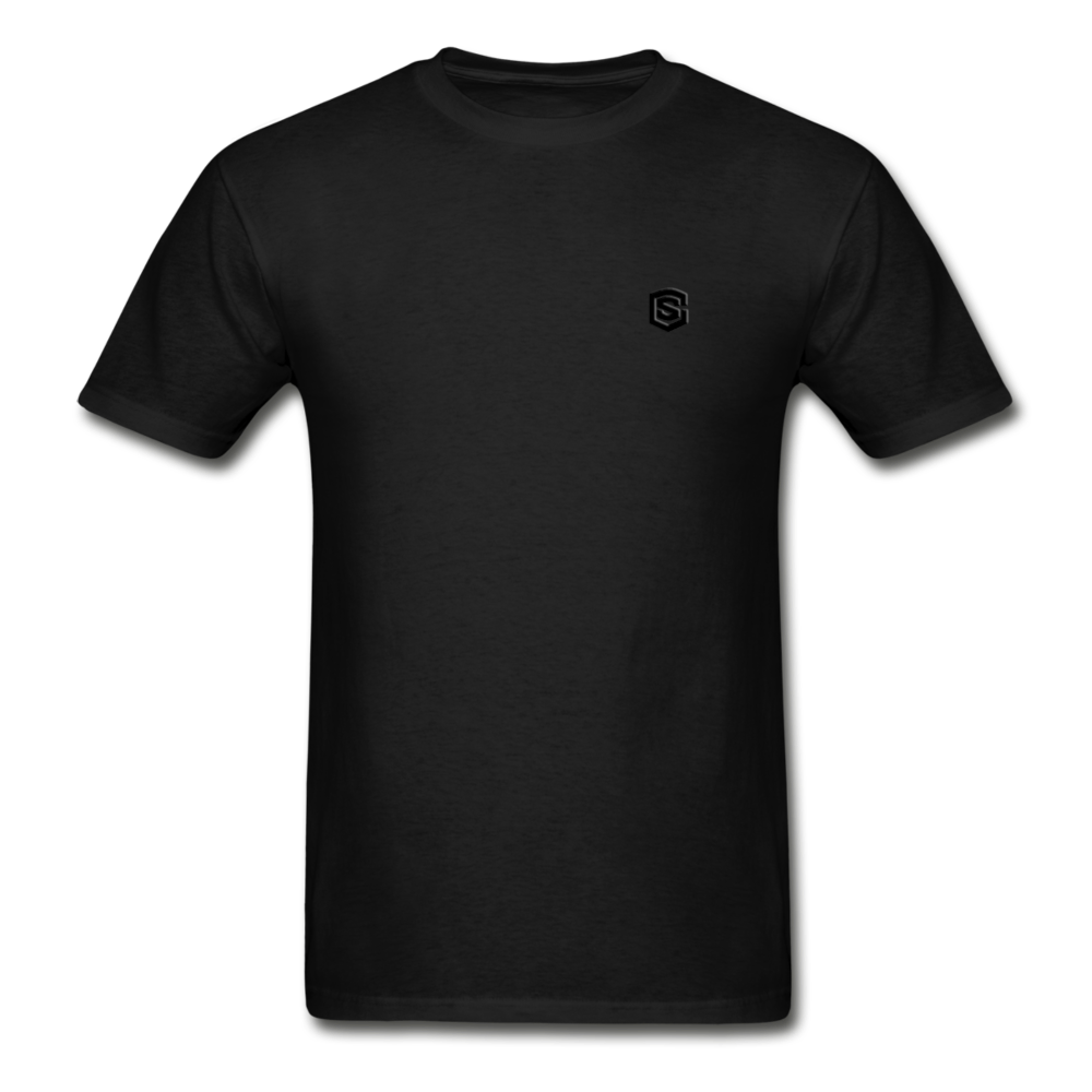 Hanes Adult Tagless T-Shirt WITH BLACK  LOGO - black