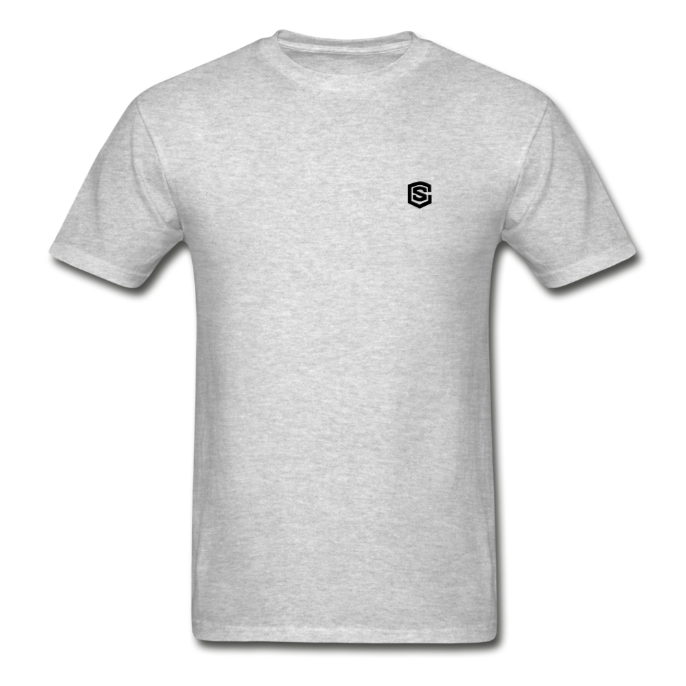 Hanes Adult Tagless T-Shirt WITH BLACK  LOGO - heather gray