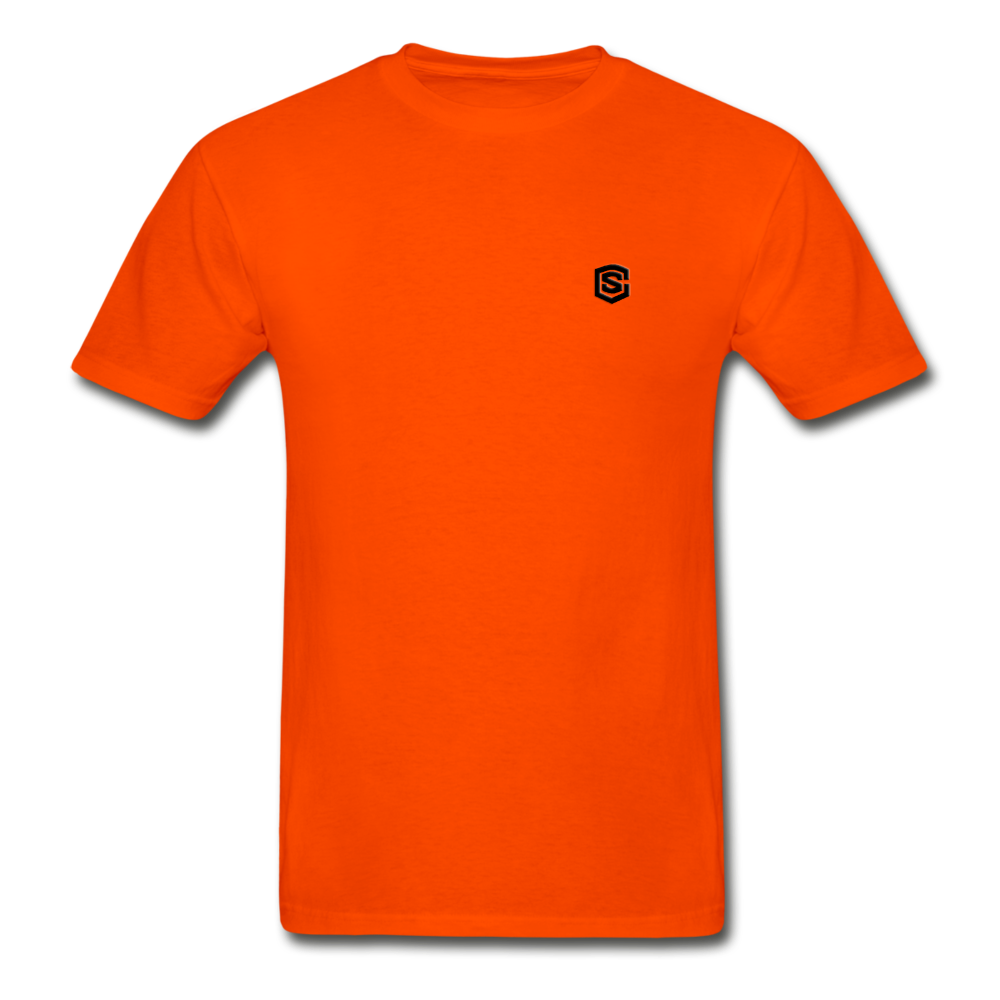 Hanes Adult Tagless T-Shirt WITH BLACK  LOGO - orange