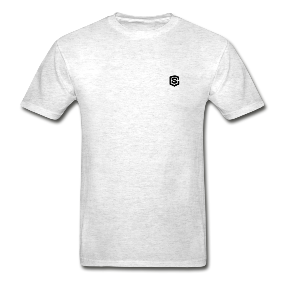 Hanes Adult Tagless T-Shirt WITH BLACK  LOGO - light heather gray