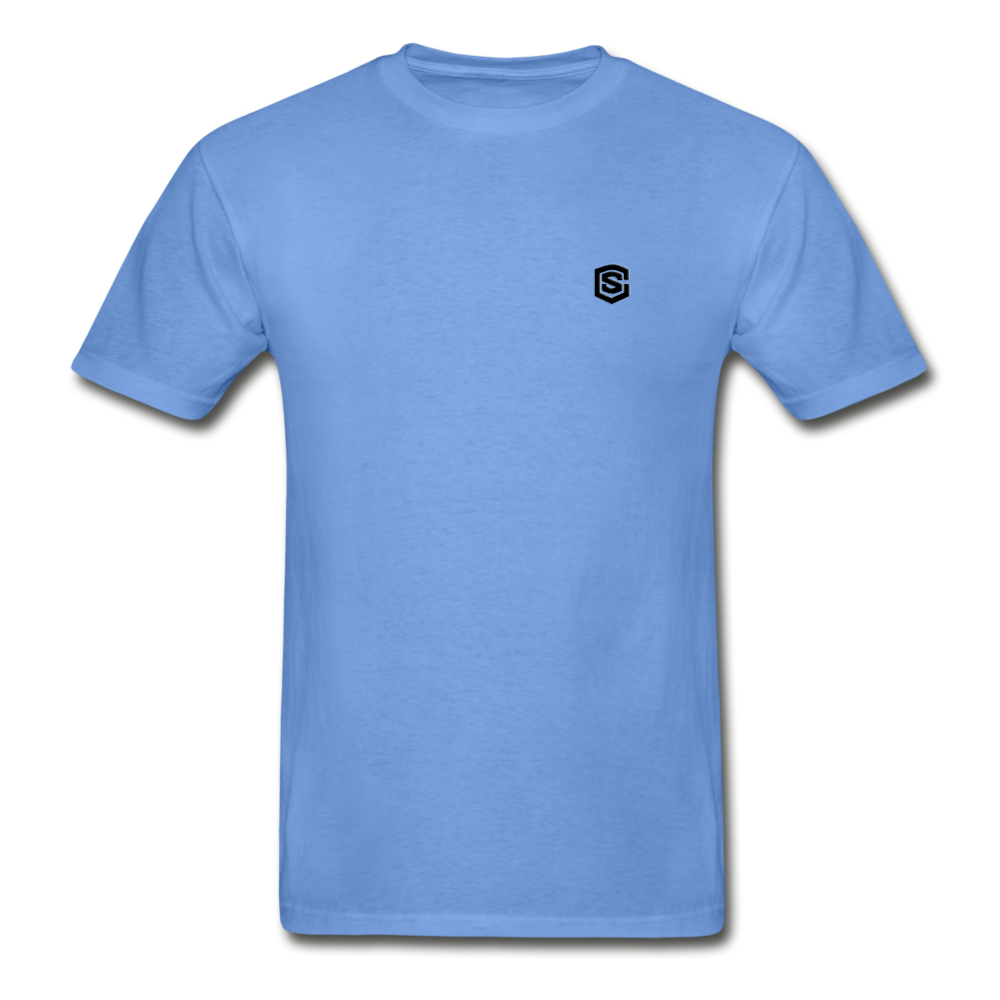 Hanes Adult Tagless T-Shirt WITH BLACK  LOGO - carolina blue