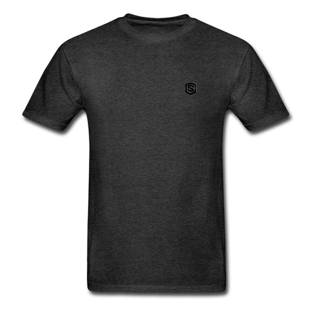 Hanes Adult Tagless T-Shirt WITH BLACK  LOGO - charcoal gray