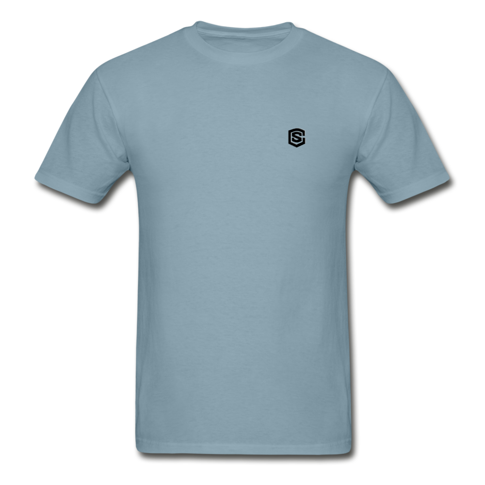 Hanes Adult Tagless T-Shirt WITH BLACK  LOGO - stonewash blue