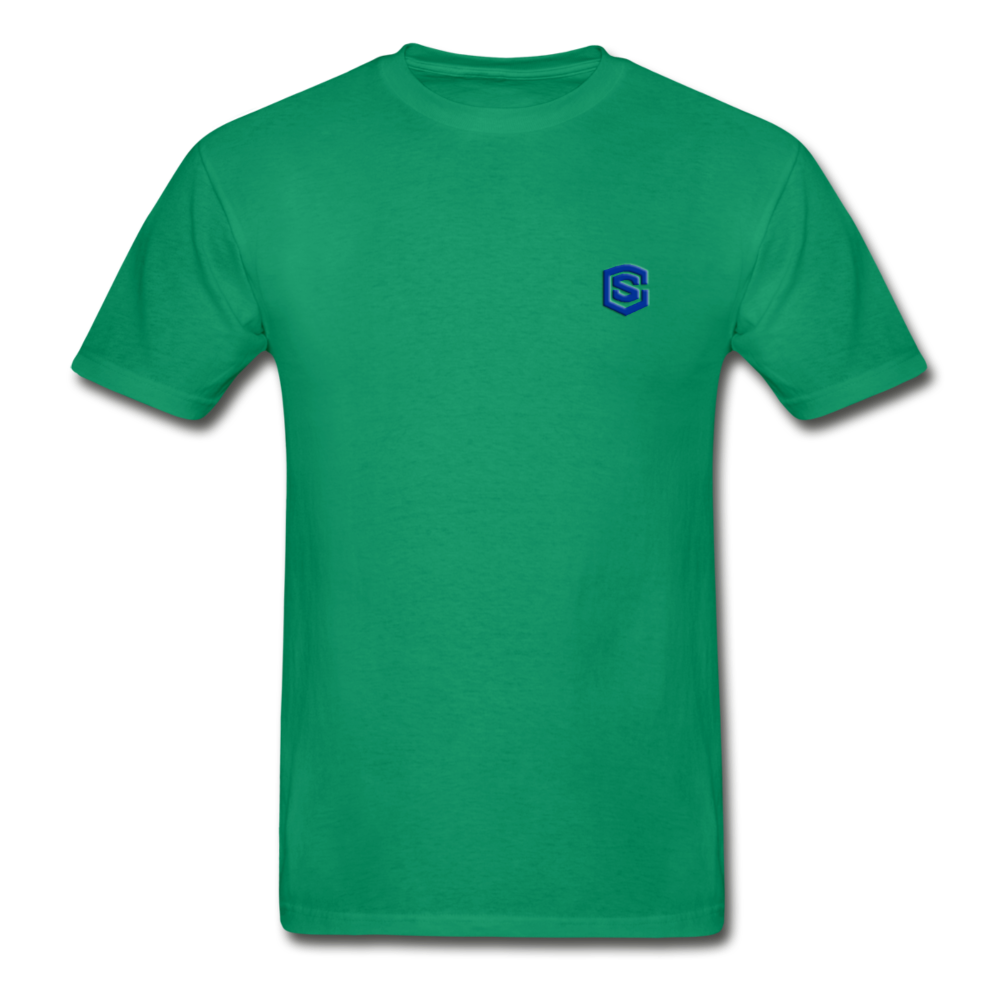 Hanes Adult Tagless T-Shirt  WITH BLUE  LOGO - kelly green