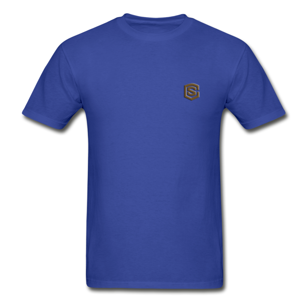 Hanes Adult Tagless T-Shirt  WITH BROWN  LOGO - royal blue