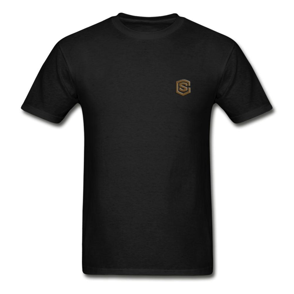Hanes Adult Tagless T-Shirt  WITH BROWN  LOGO - black
