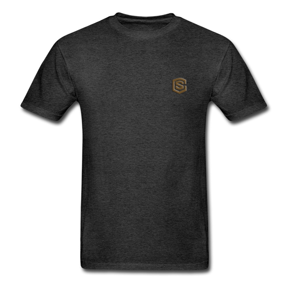Hanes Adult Tagless T-Shirt  WITH BROWN  LOGO - charcoal gray