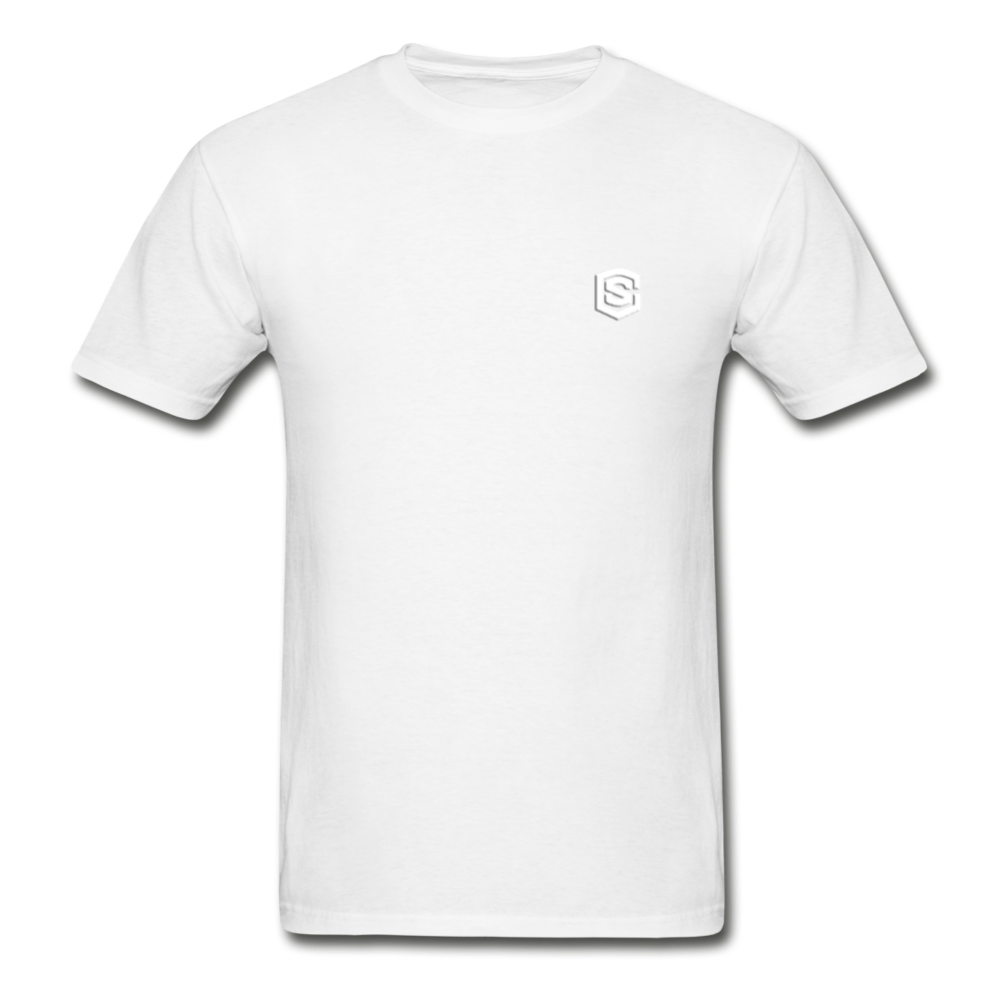 Hanes Adult Tagless T-Shirt  WITH WHITE  LOGO - white