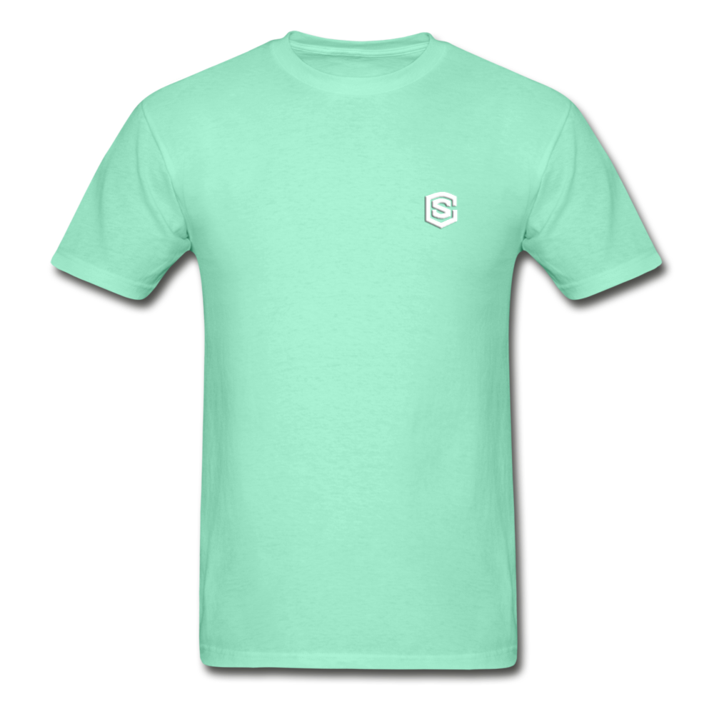 Hanes Adult Tagless T-Shirt  WITH WHITE  LOGO - deep mint