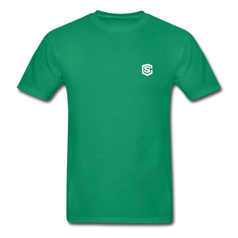Hanes Adult Tagless T-Shirt  WITH WHITE  LOGO - kelly green