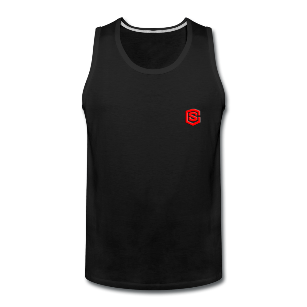Men’s Premium Tank WITH RED LOGO - black