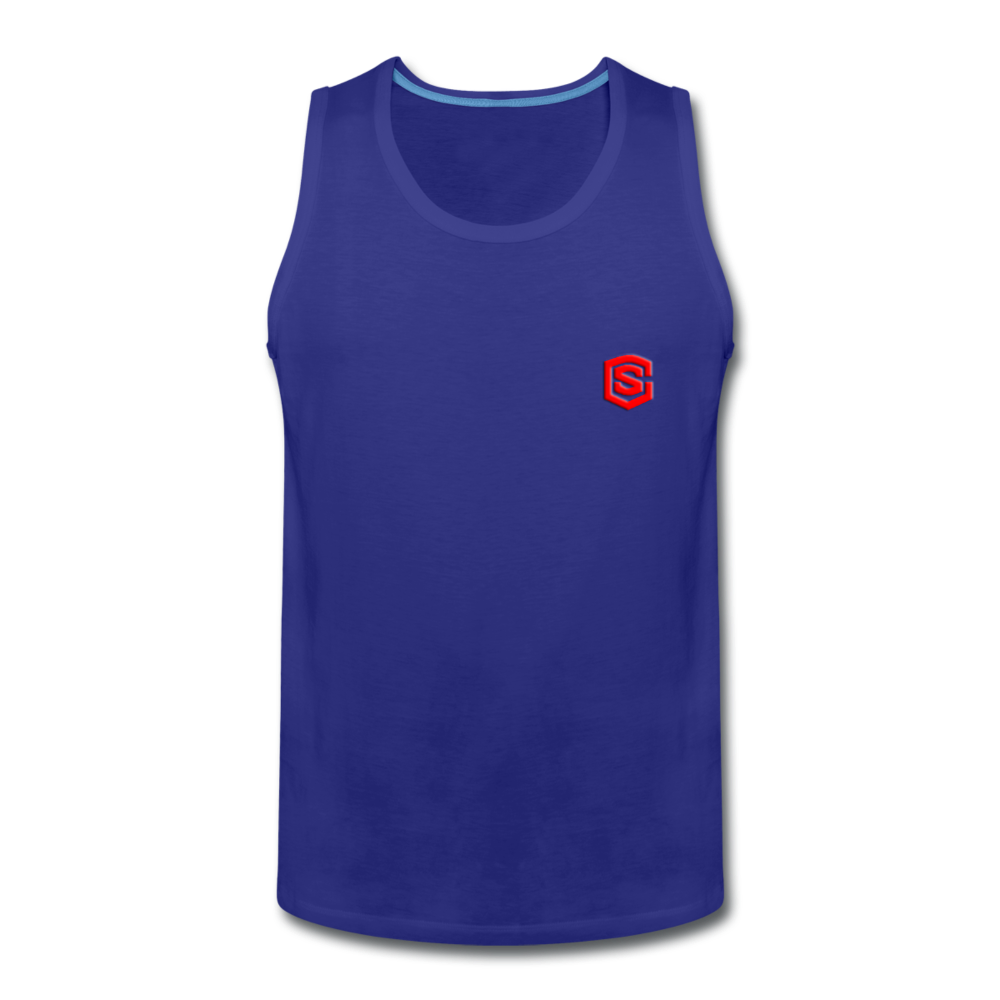 Men’s Premium Tank WITH RED LOGO - royal blue