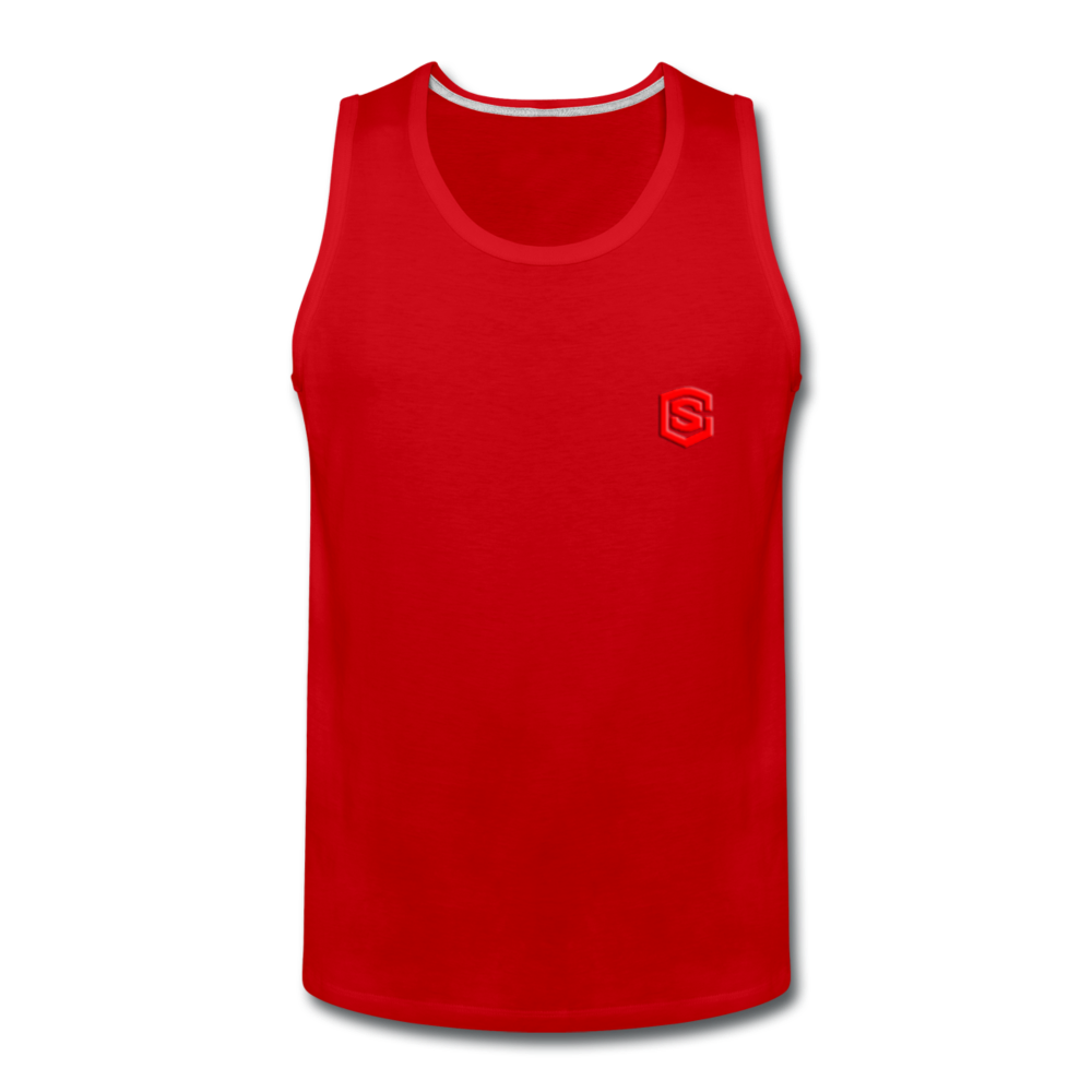 Men’s Premium Tank WITH RED LOGO - red