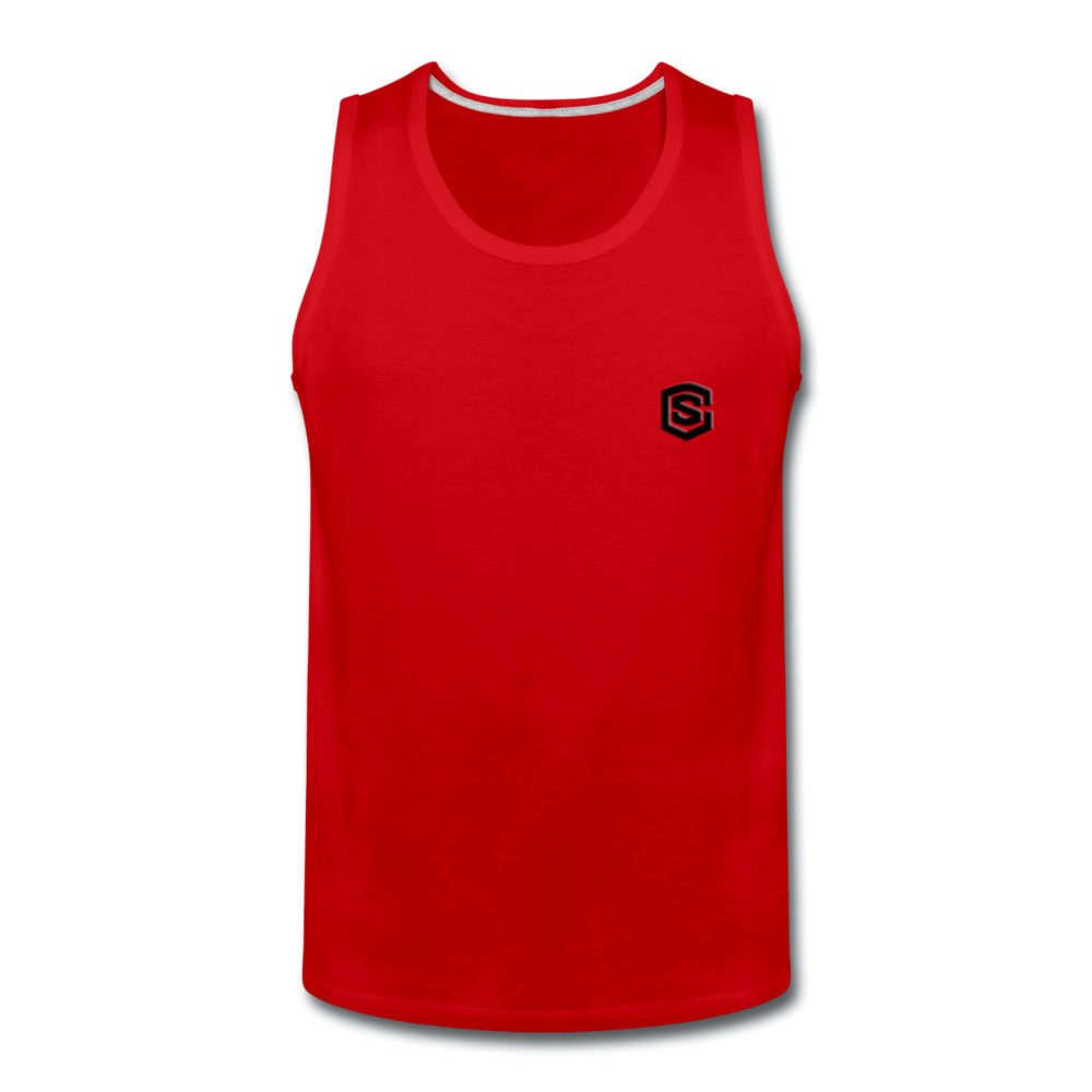 Men’s Premium Tank WITH BLACK LOGO - red