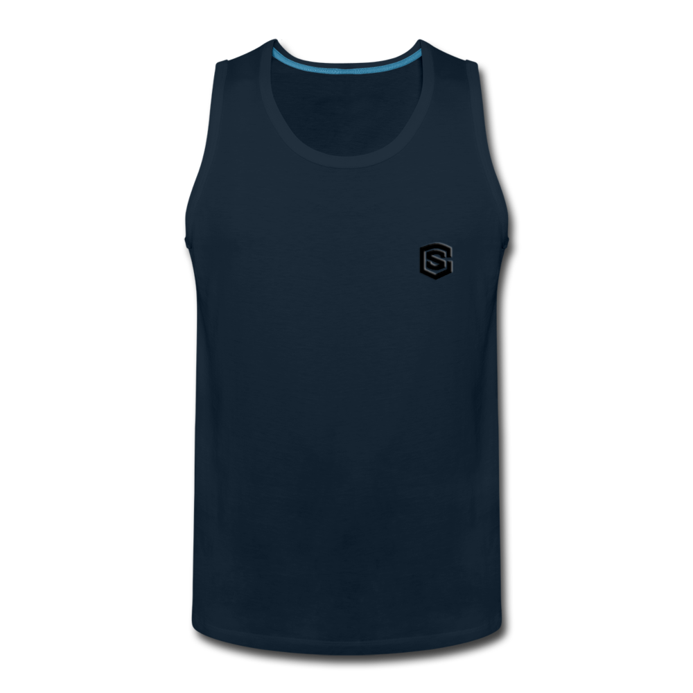 Men’s Premium Tank WITH BLACK LOGO - deep navy