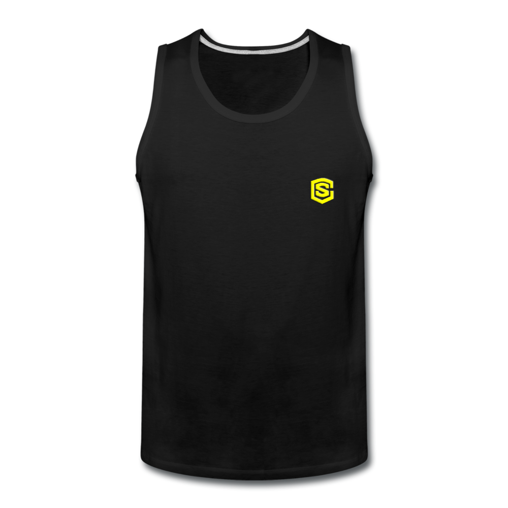 Men’s Premium Tank WITH YELLOW LOGO - black
