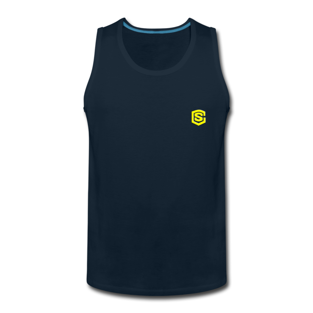 Men’s Premium Tank WITH YELLOW LOGO - deep navy