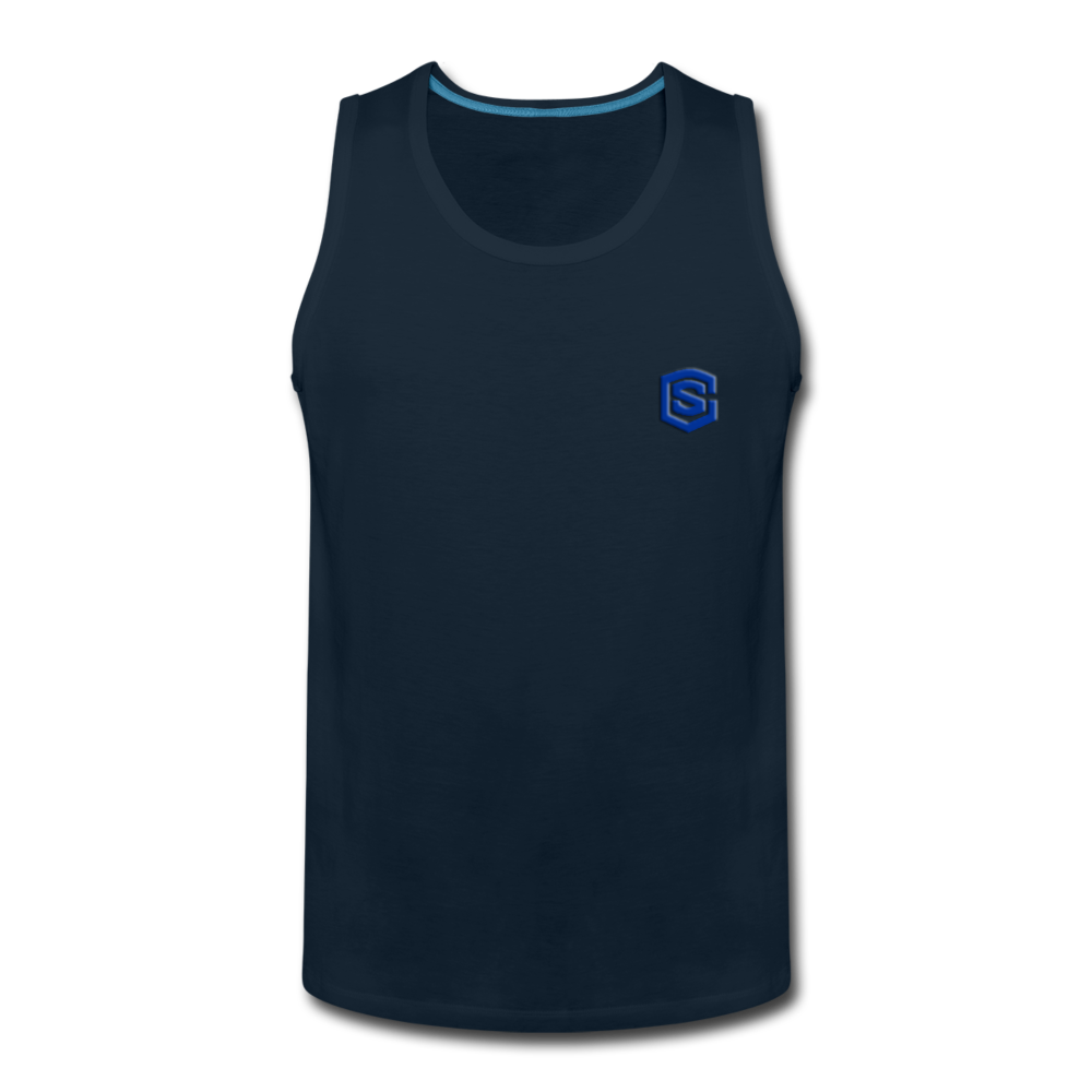 Men’s Premium Tank WITH BLUE LOGO - deep navy