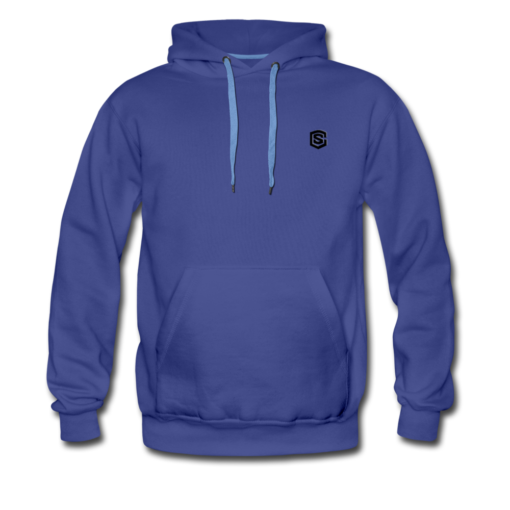 Men’s Premium Hoodie  WITH BLACK  LOGO - royalblue