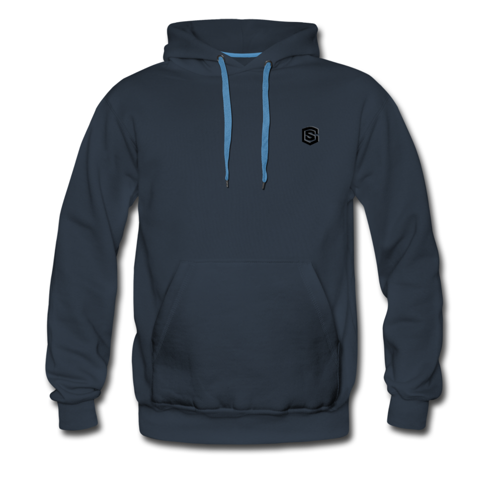 Men’s Premium Hoodie  WITH BLACK  LOGO - navy