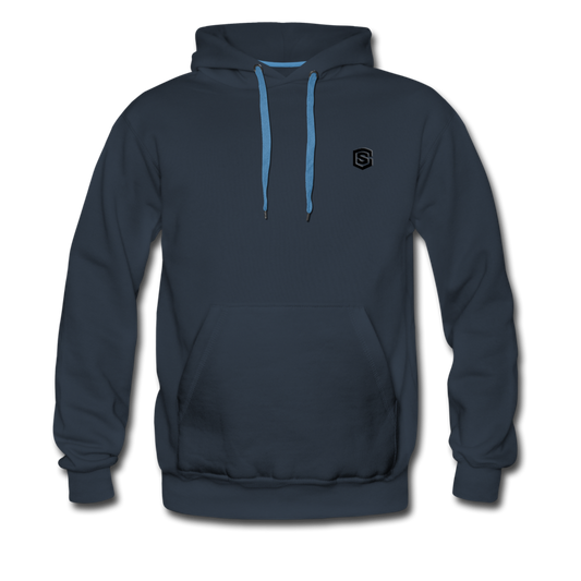 Men’s Premium Hoodie  WITH BLACK  LOGO - navy
