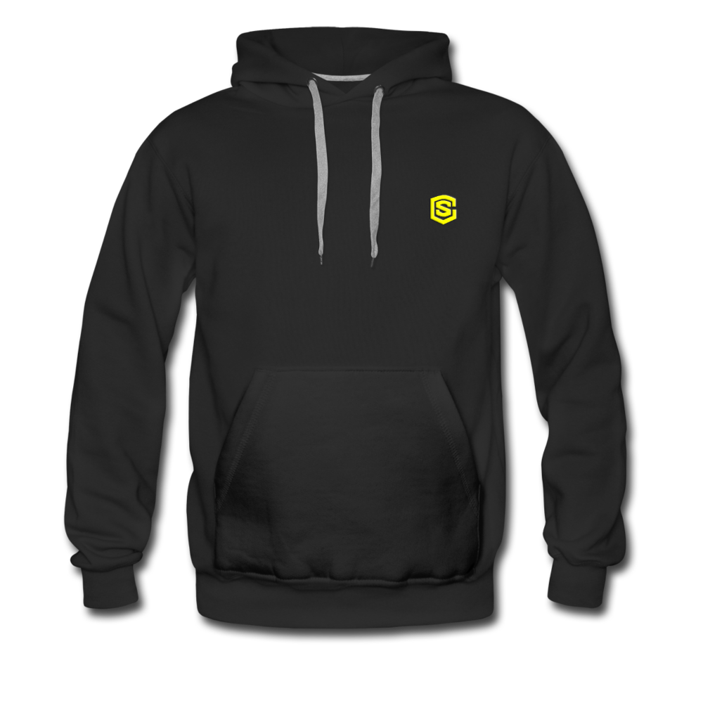 Men’s Premium Hoodie  WITH YELLOW  LOGO - black