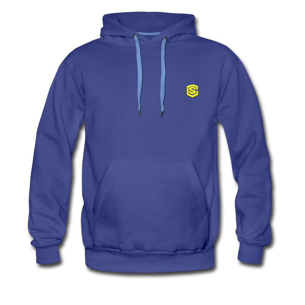 Men’s Premium Hoodie  WITH YELLOW  LOGO - royalblue