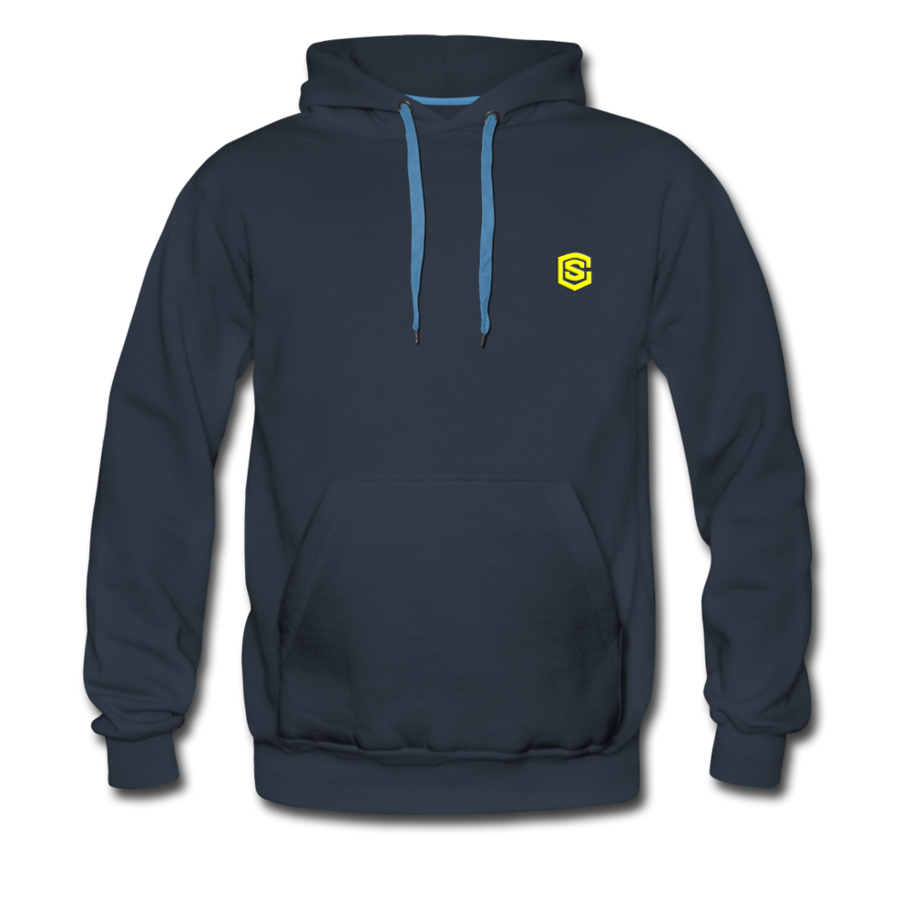 Men’s Premium Hoodie  WITH YELLOW  LOGO - navy