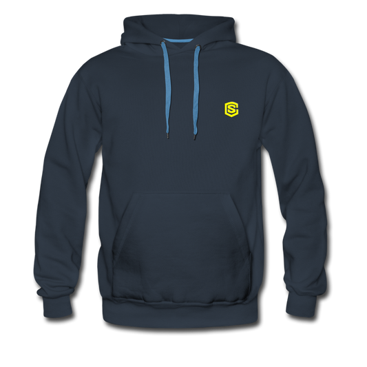 Men’s Premium Hoodie  WITH YELLOW  LOGO - navy