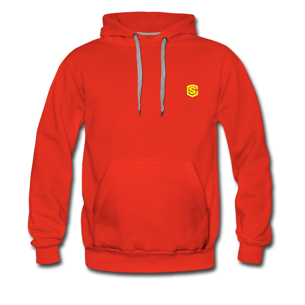 Men’s Premium Hoodie  WITH YELLOW  LOGO - red