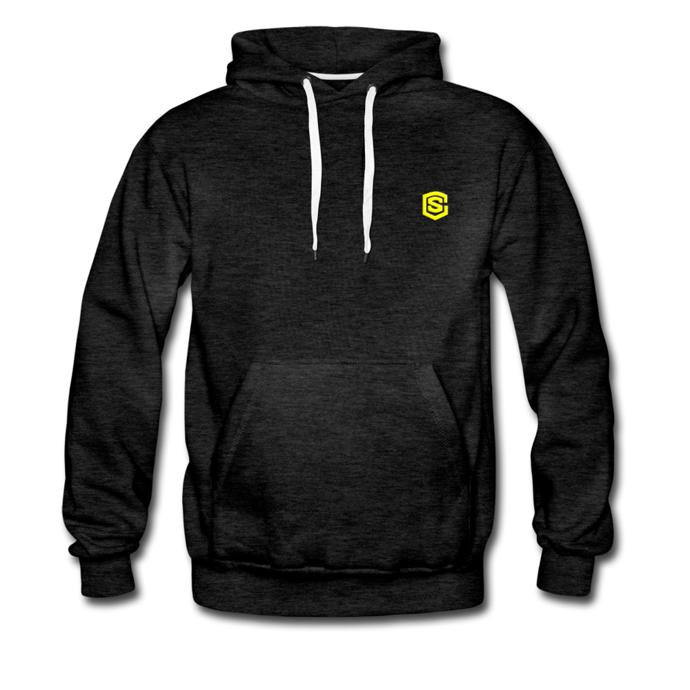 Men’s Premium Hoodie  WITH YELLOW  LOGO - charcoal gray
