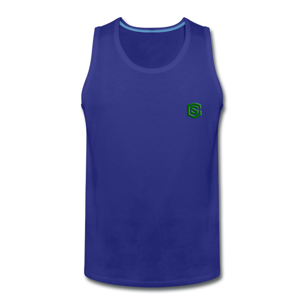Men’s Premium Tank  WITH GREEN  LOGO - royal blue