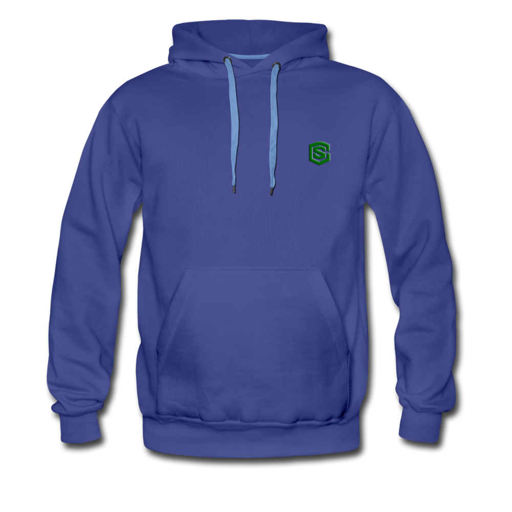 Men’s Premium Hoodie  WITH GREEN  LOGO - royalblue