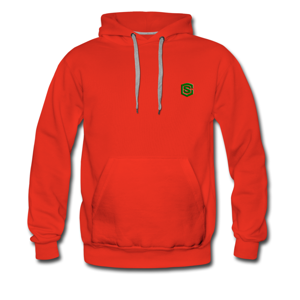 Men’s Premium Hoodie  WITH GREEN  LOGO - red