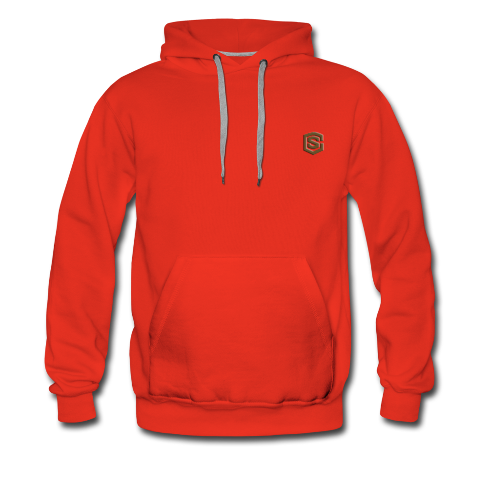 Men’s Premium Hoodie WITH BROWN LOGO - red