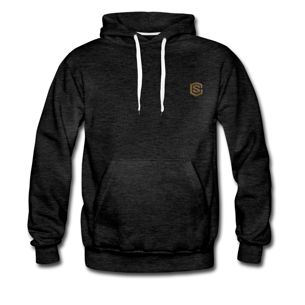 Men’s Premium Hoodie WITH BROWN LOGO - charcoal gray