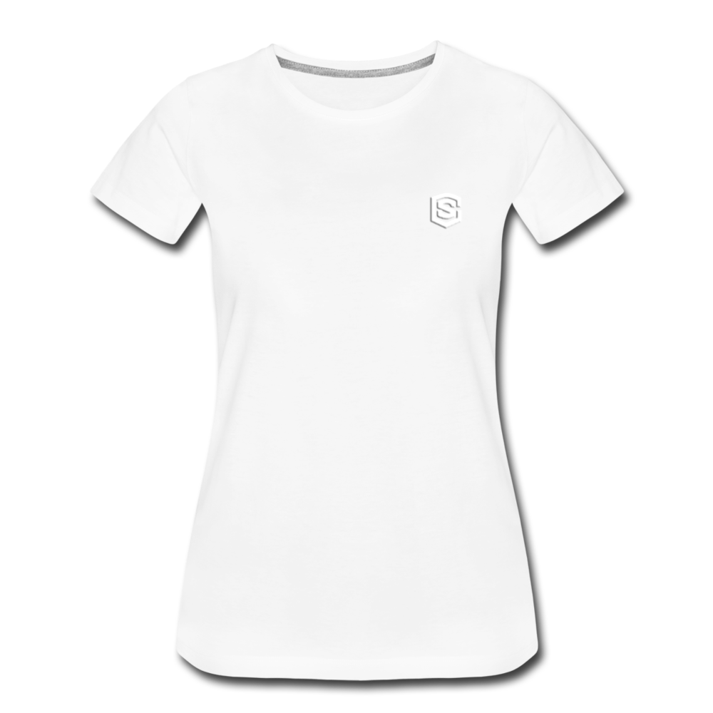 Women’s Premium T-Shirt WITH WHITE LOGO - white