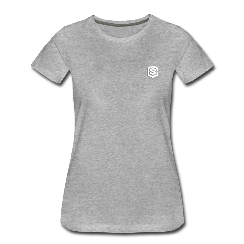 Women’s Premium T-Shirt WITH WHITE LOGO - heather gray