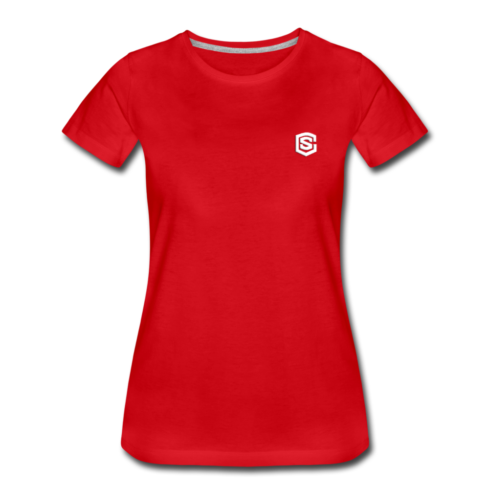 Women’s Premium T-Shirt WITH WHITE LOGO - red