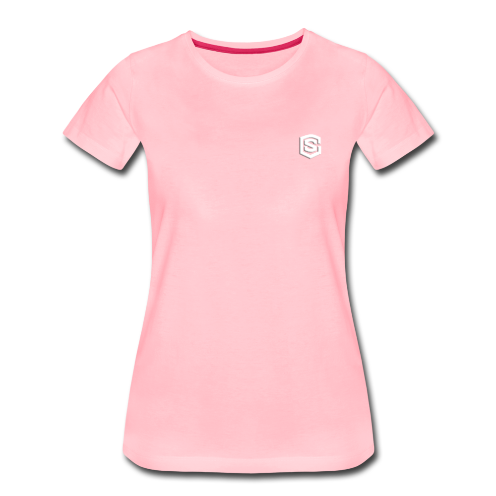 Women’s Premium T-Shirt WITH WHITE LOGO - pink