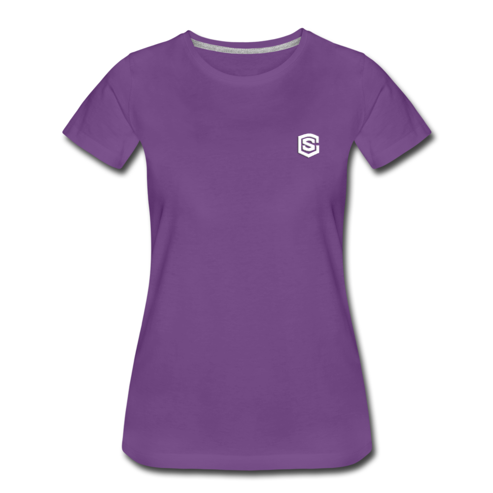 Women’s Premium T-Shirt WITH WHITE LOGO - purple