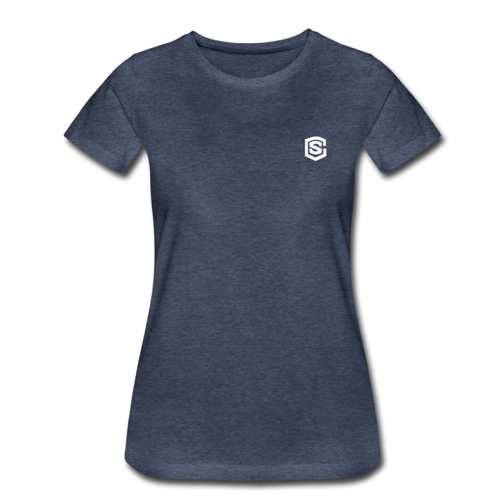 Women’s Premium T-Shirt WITH WHITE LOGO - heather blue