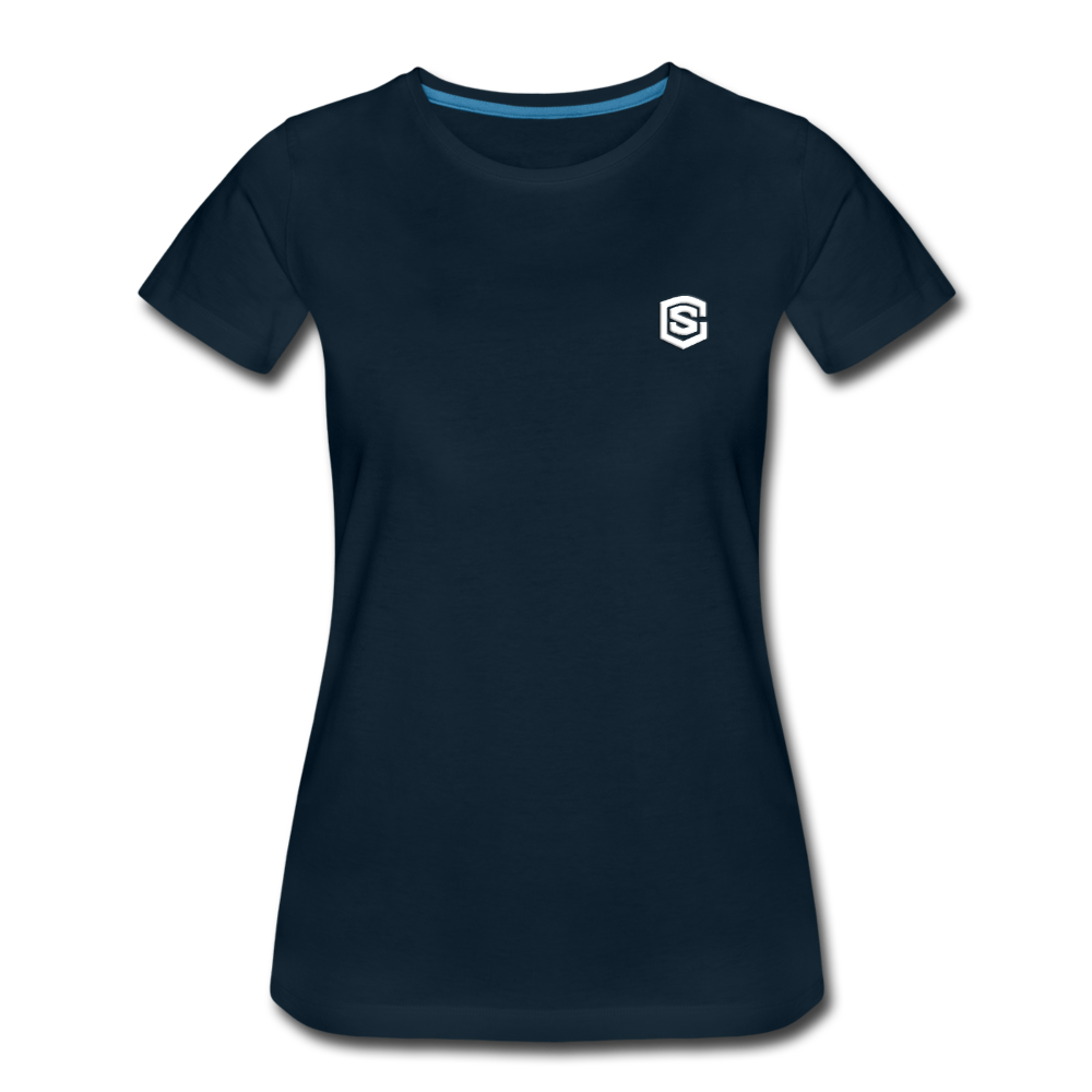 Women’s Premium T-Shirt WITH WHITE LOGO - deep navy