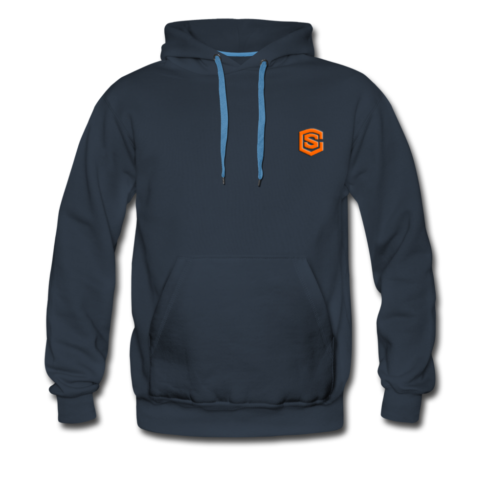 Men’s Premium Hoodie WITH ORANGE LOGO - navy
