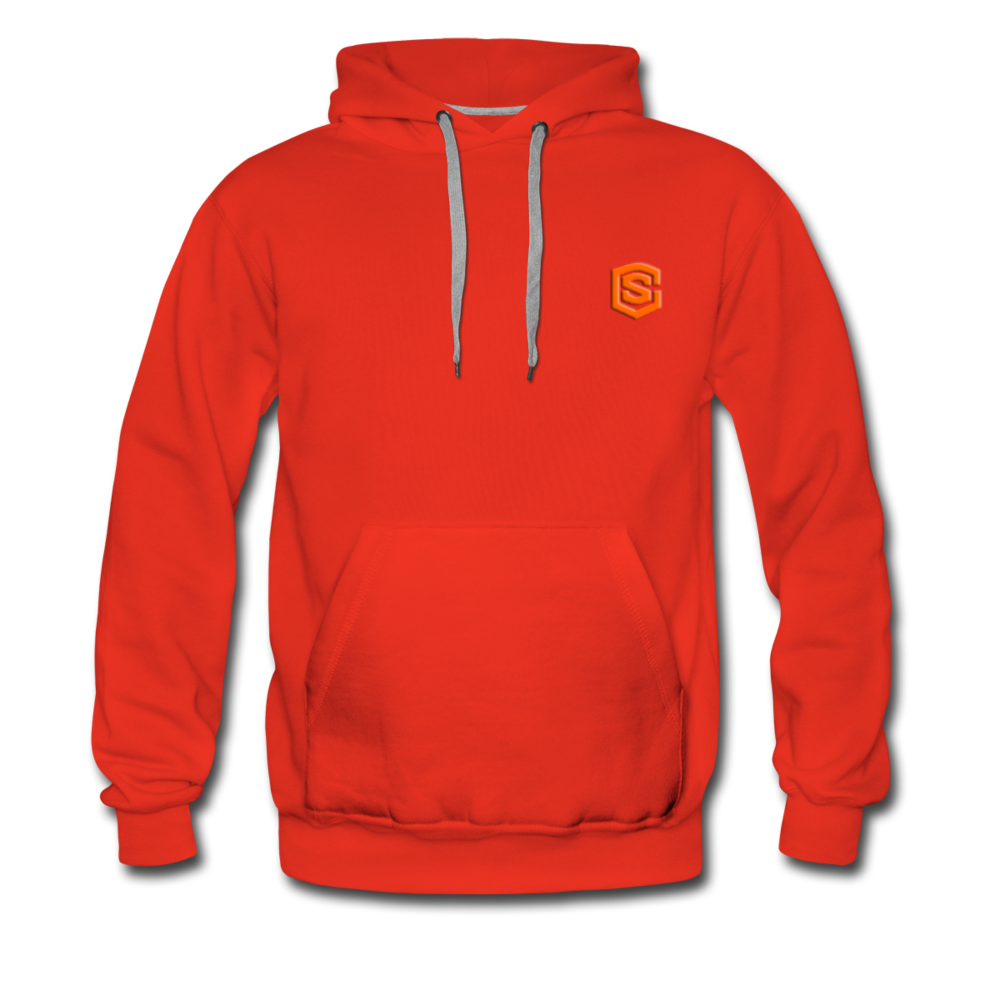 Men’s Premium Hoodie WITH ORANGE LOGO - red