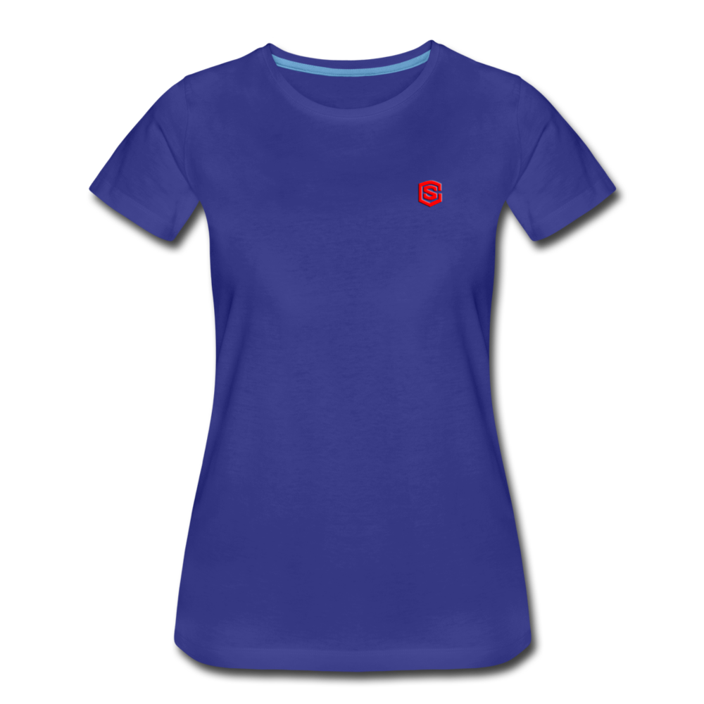 Women’s Premium T-Shirt  WITH RED  LOGO - royal blue