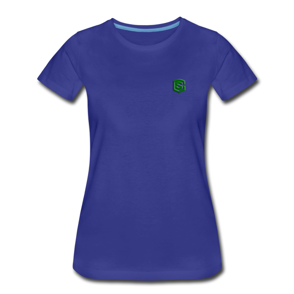 Women’s Premium T-Shirt  WITH GREEN  LOGO - royal blue